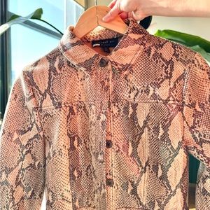 Animal print shirt jacket